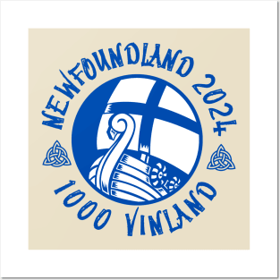 Vinland Markland Greenland Iceland Nordic Newfoundland T-Shirt Posters and Art